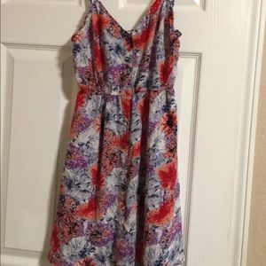 Floral button up sun dress
